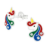 Unicorn - 925 Sterling Silver Kids Ear Studs SD38700