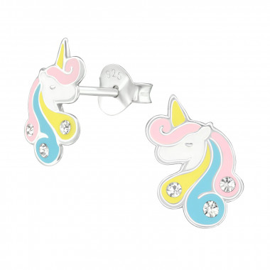 Unicorn - 925 Sterling Silver Kids Ear Studs SD38701