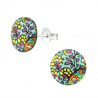 Abstract - 925 Sterling Silver Kids Ear Studs SD38754