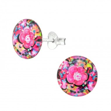 Abstract - 925 Sterling Silver Kids Ear Studs SD38756