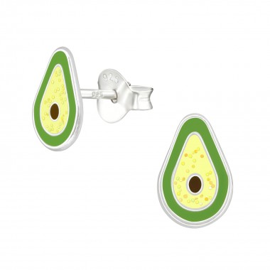 Avocado - 925 Sterling Silver Kids Ear Studs SD38762