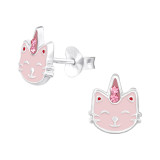 Caticorn - 925 Sterling Silver Kids Ear Studs SD38816