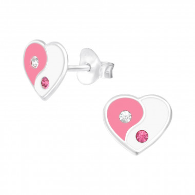 Yin-Yang - 925 Sterling Silver Kids Ear Studs SD39016