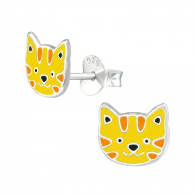 Tiger - 925 Sterling Silver Kids Ear Studs SD39085