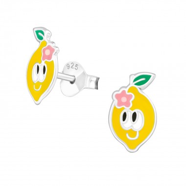 Lemon - 925 Sterling Silver Kids Ear Studs SD39141