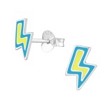 Lightning Bolt - 925 Sterling Silver Kids Ear Studs SD39287