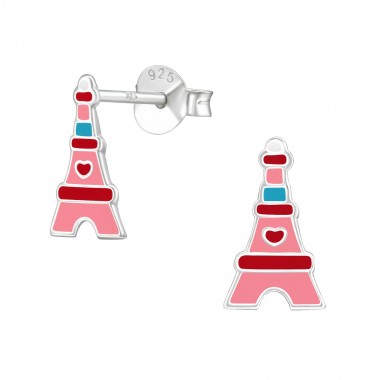 Eiffel Tower - 925 Sterling Silver Kids Ear Studs SD39289