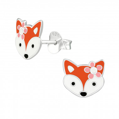 Fox - 925 Sterling Silver Kids Ear Studs SD39291