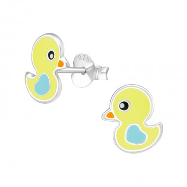 Duck - 925 Sterling Silver Kids Ear Studs SD39293