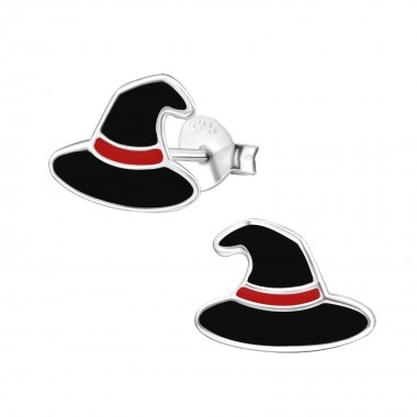 Witch Hat - 925 Sterling Silver Kids Ear Studs SD39634