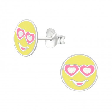 Emoji Love - 925 Sterling Silver Kids Ear Studs SD39640