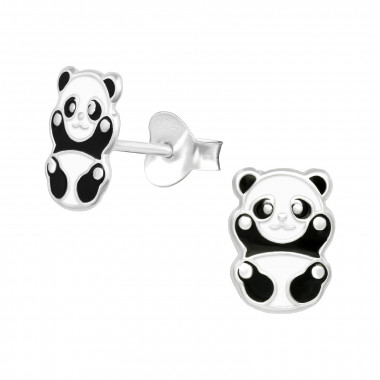 Panda - 925 Sterling Silver Kids Ear Studs SD39818
