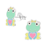 Frog - 925 Sterling Silver Kids Ear Studs SD39840