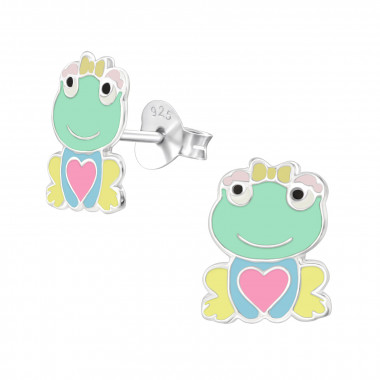 Frog - 925 Sterling Silver Kids Ear Studs SD39840