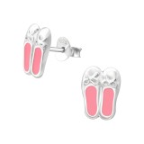 Ballerina Shoes - 925 Sterling Silver Kids Ear Studs SD39841