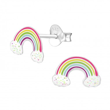 Rainbow - 925 Sterling Silver Kids Ear Studs SD39855