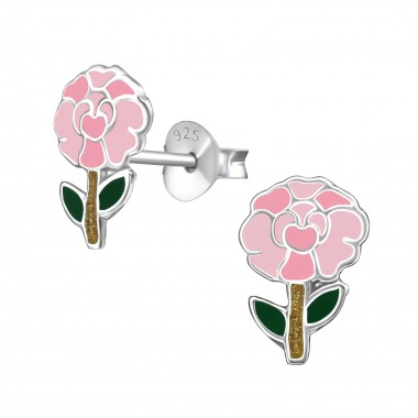 Carnation - 925 Sterling Silver Kids Ear Studs SD39859