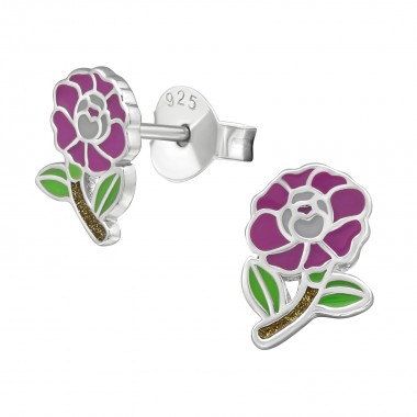 Flower - 925 Sterling Silver Kids Ear Studs SD39876