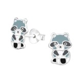 Raccoon - 925 Sterling Silver Kids Ear Studs SD39938