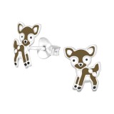 Deer - 925 Sterling Silver Kids Ear Studs SD39939