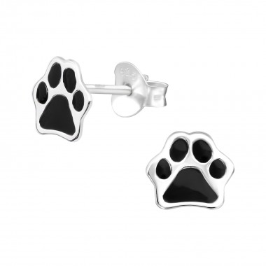 Paw Print - 925 Sterling Silver Kids Ear Studs SD39946