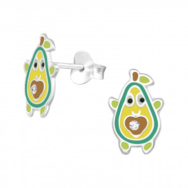 Avocado - 925 Sterling Silver Kids Ear Studs SD39952