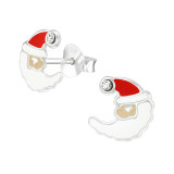 Moon Santa Claus - 925 Sterling Silver Kids Ear Studs SD40314