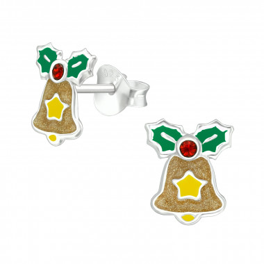 Bell - 925 Sterling Silver Kids Ear Studs SD40317