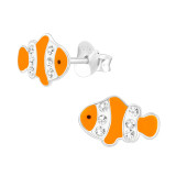 Fish - 925 Sterling Silver Kids Ear Studs SD40320