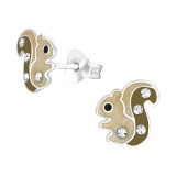 Squirrel - 925 Sterling Silver Kids Ear Studs SD40322