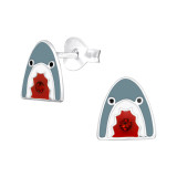 Shark - 925 Sterling Silver Kids Ear Studs SD40327