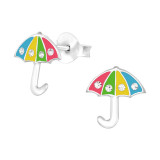Umbrella - 925 Sterling Silver Kids Ear Studs SD40330