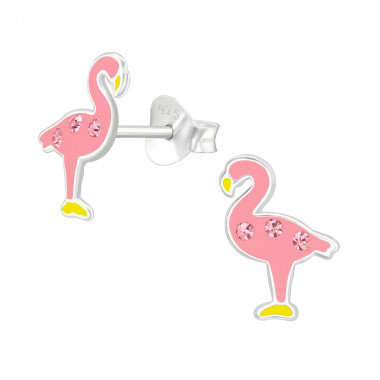Flamingo - 925 Sterling Silver Kids Ear Studs SD40332
