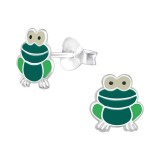 Frog - 925 Sterling Silver Kids Ear Studs SD40333