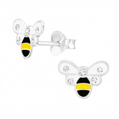 Bee - 925 Sterling Silver Kids Ear Studs SD40334