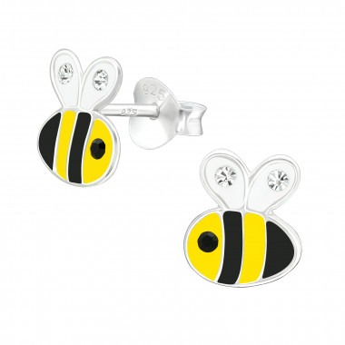 Bee - 925 Sterling Silver Kids Ear Studs SD40335