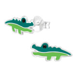 Crocodile - 925 Sterling Silver Kids Ear Studs SD40337