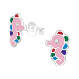 Sea ​horse - 925 Sterling Silver Kids Ear Studs SD40338