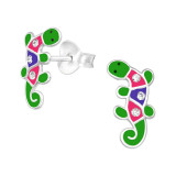 Lizard - 925 Sterling Silver Kids Ear Studs SD40344