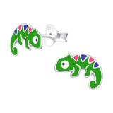 Chameleon - 925 Sterling Silver Kids Ear Studs SD40345