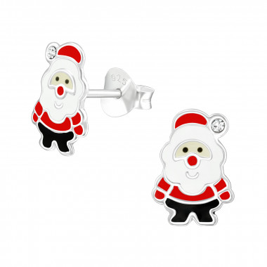 Santa Claus - 925 Sterling Silver Kids Ear Studs SD40347