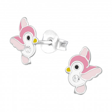 Bird - 925 Sterling Silver Kids Ear Studs SD40349