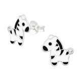 Zebra - 925 Sterling Silver Kids Ear Studs SD40354