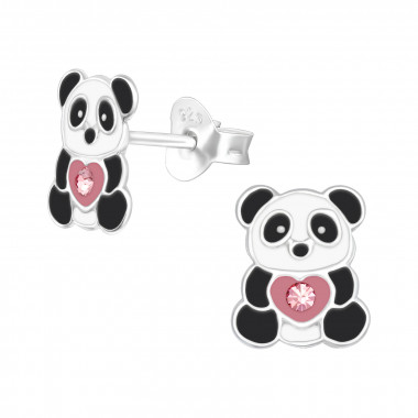 Panda - 925 Sterling Silver Kids Ear Studs SD40357