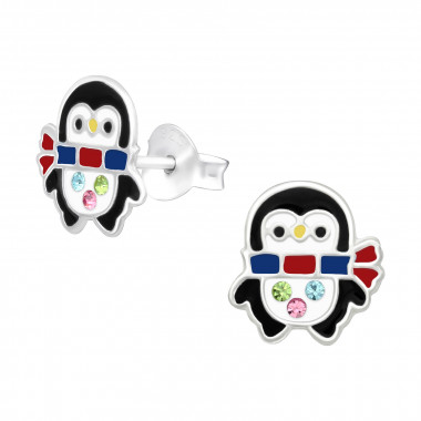 Penguin - 925 Sterling Silver Kids Ear Studs SD40507