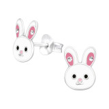 Rabbit - 925 Sterling Silver Kids Ear Studs SD40513