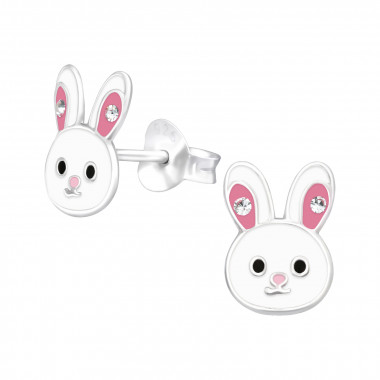 Rabbit - 925 Sterling Silver Kids Ear Studs SD40513