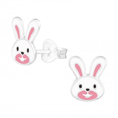 Rabbit - 925 Sterling Silver Kids Ear Studs SD40514