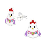 Chick - 925 Sterling Silver Kids Ear Studs SD40521