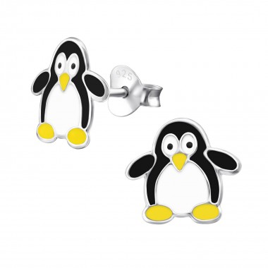 Penguin - 925 Sterling Silver Kids Ear Studs SD4055